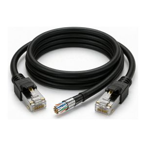 Cat8 S/FTP 40G Patch Cable, 22AWG, Shielded, Black