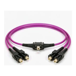 NVIDIA/Mellanox MFP7E20-N020 Compatible 20m (66ft) MTP® Breakout Cable, MTP-12 APC (Female) to 2 x MTP-4 APC (Female), 8 Fibers, Multimode (OM4), Plenum (OFNP), 0.35dB Max, Type B, Magenta